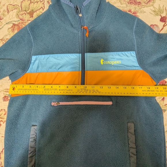 Cotopaxi Teca Fleece Hooded Half-Zip Pullover Men’s Medium  Teal/Orange/Blue - Picture 5 of 6